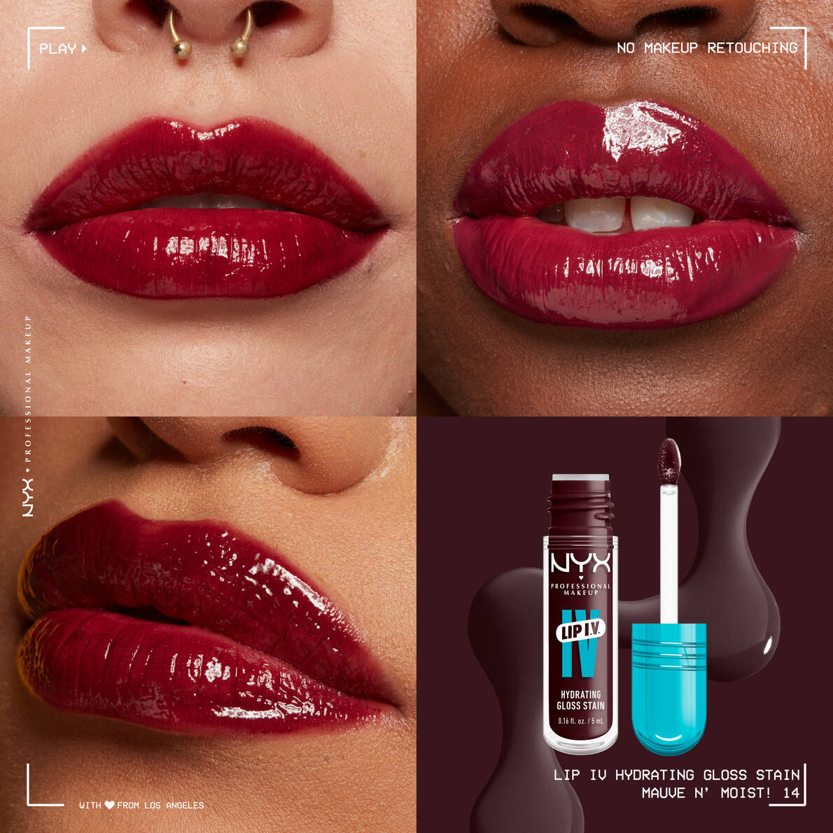 NYX LIP IV HYDRATING GLOSS STAIN