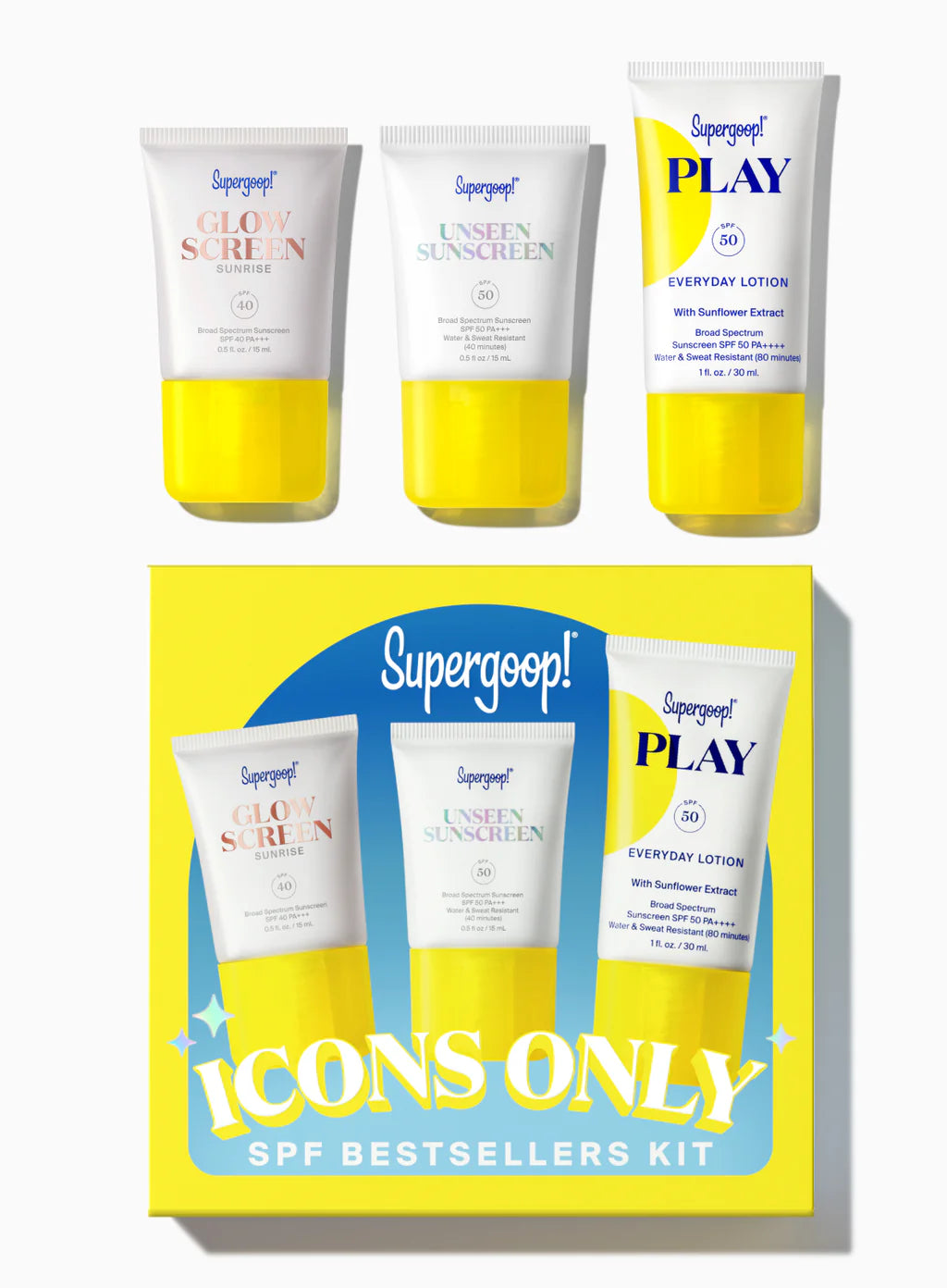 SUPERGOOP! ICONS ONLY SPF BESTSELLERS KIT