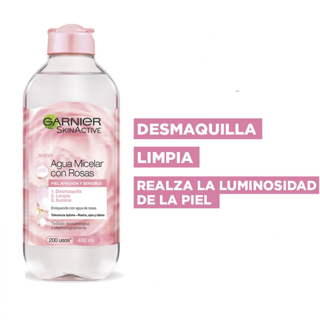 GARNIER SKINACTIVE MICELLAR CLEANSING ROSE WATER